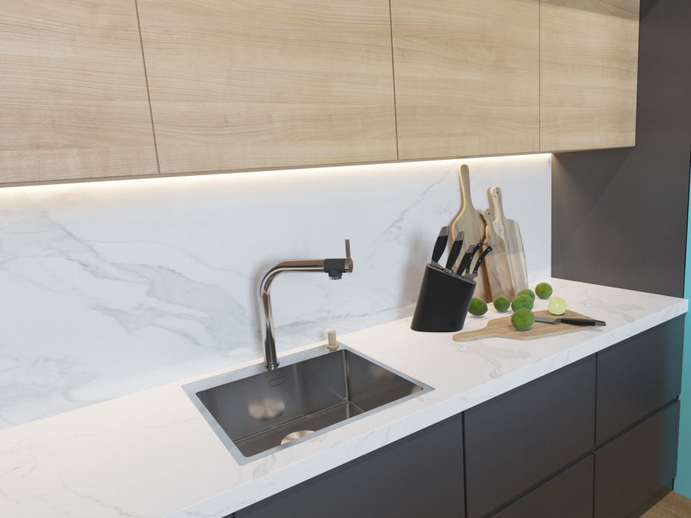 Современный интерьер двухуровневой квартиры 2