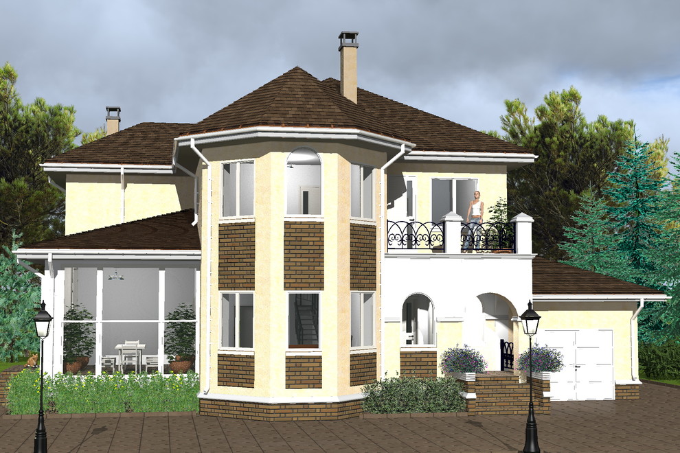 Жилой дом из пеноблока