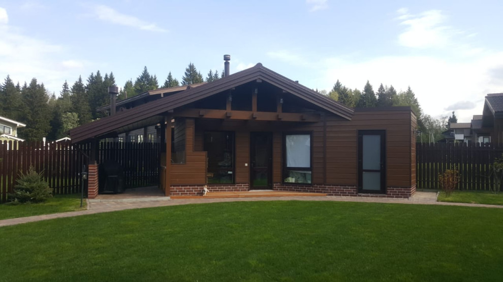 Баня с барбекю комплексом