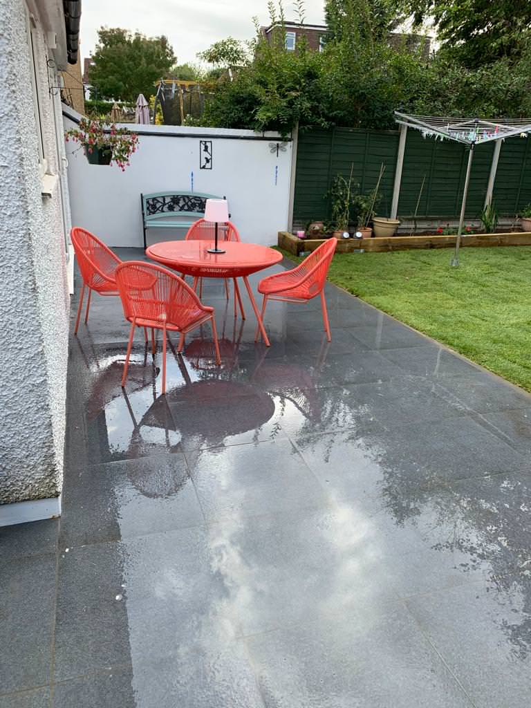 Back garden patio