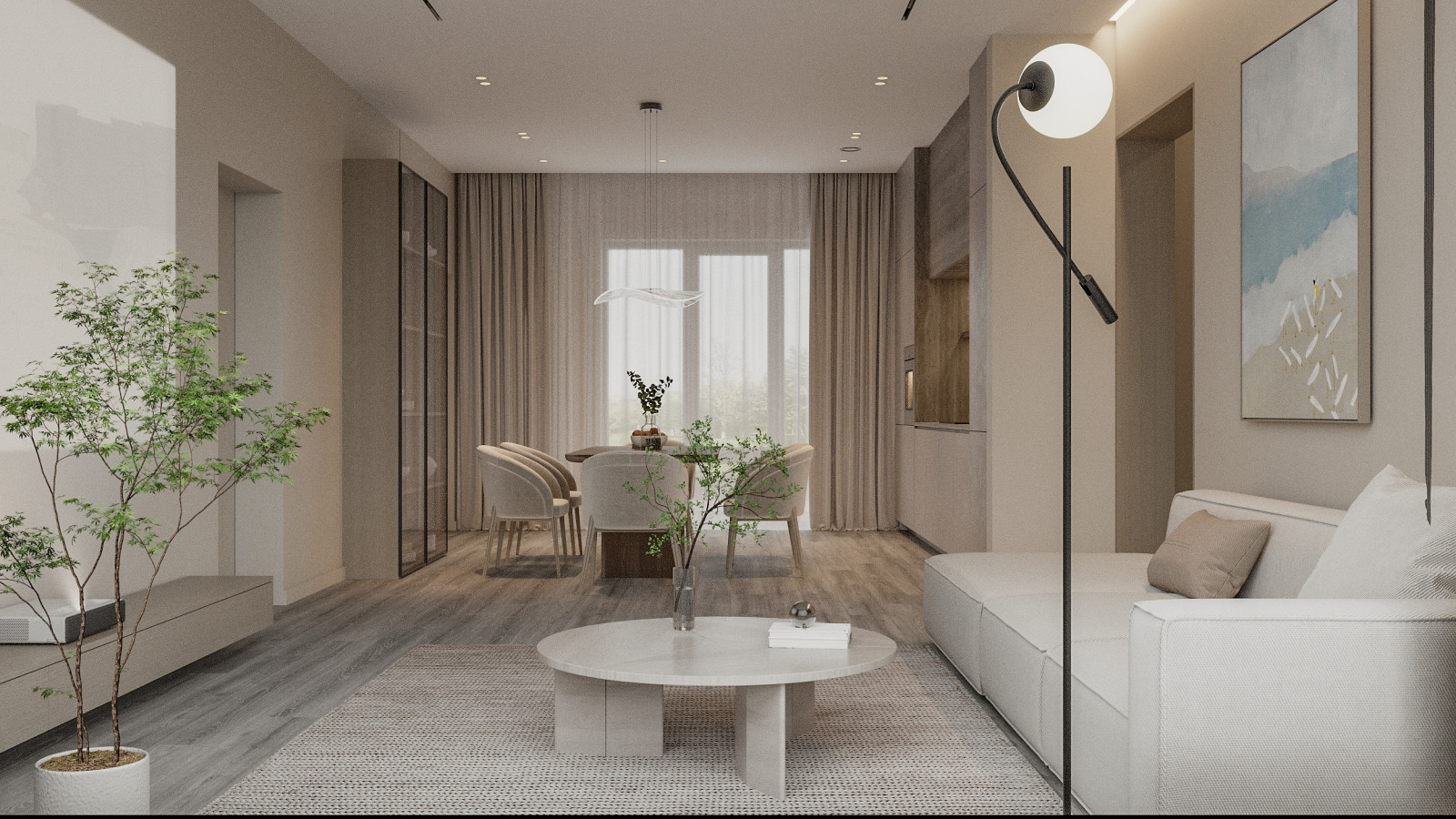 Гостиная в загородном доме