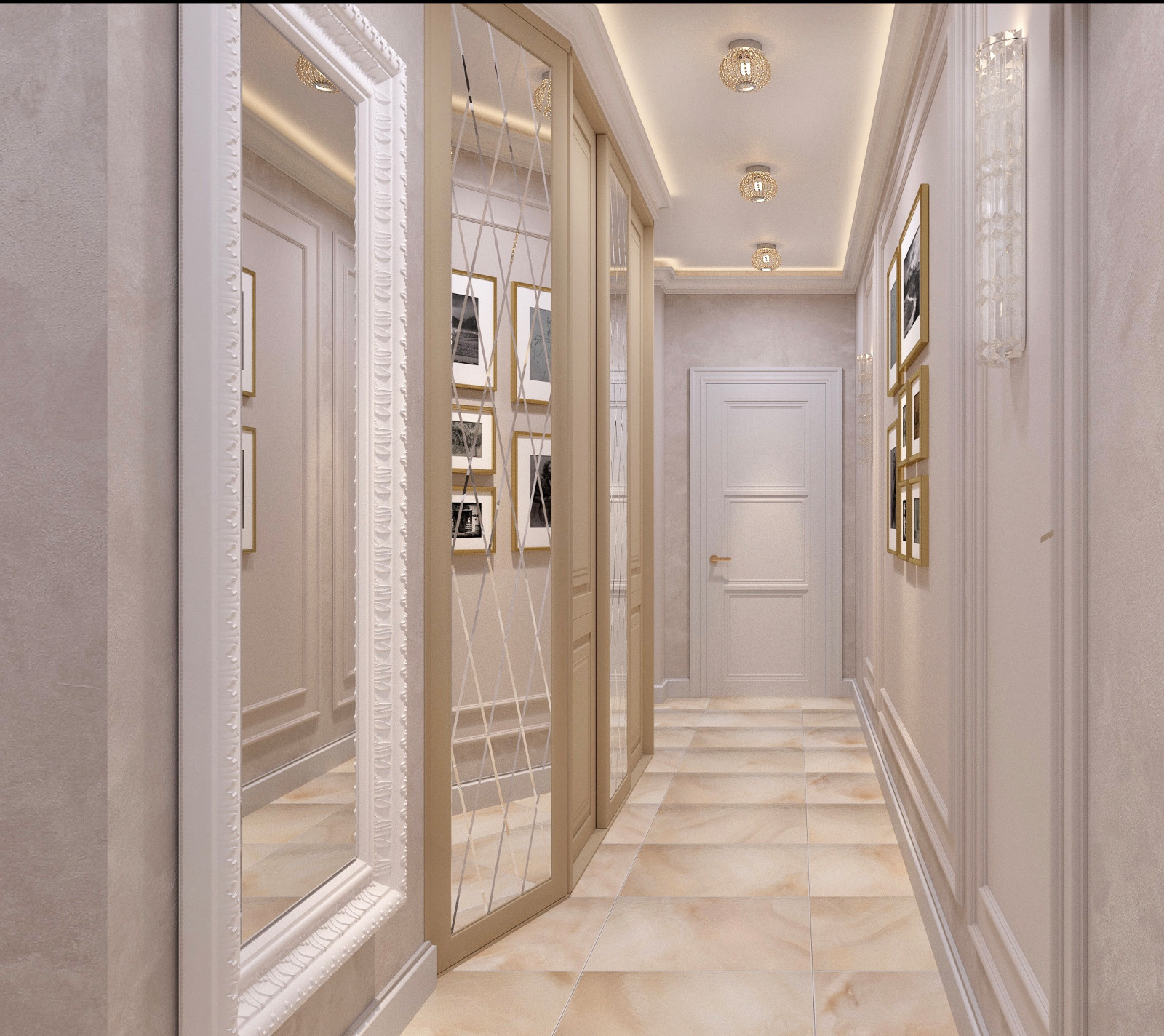 Обложка проекта: Квартира в Петербурге, на проспекте Ветеранов. Стиль неоклассика.