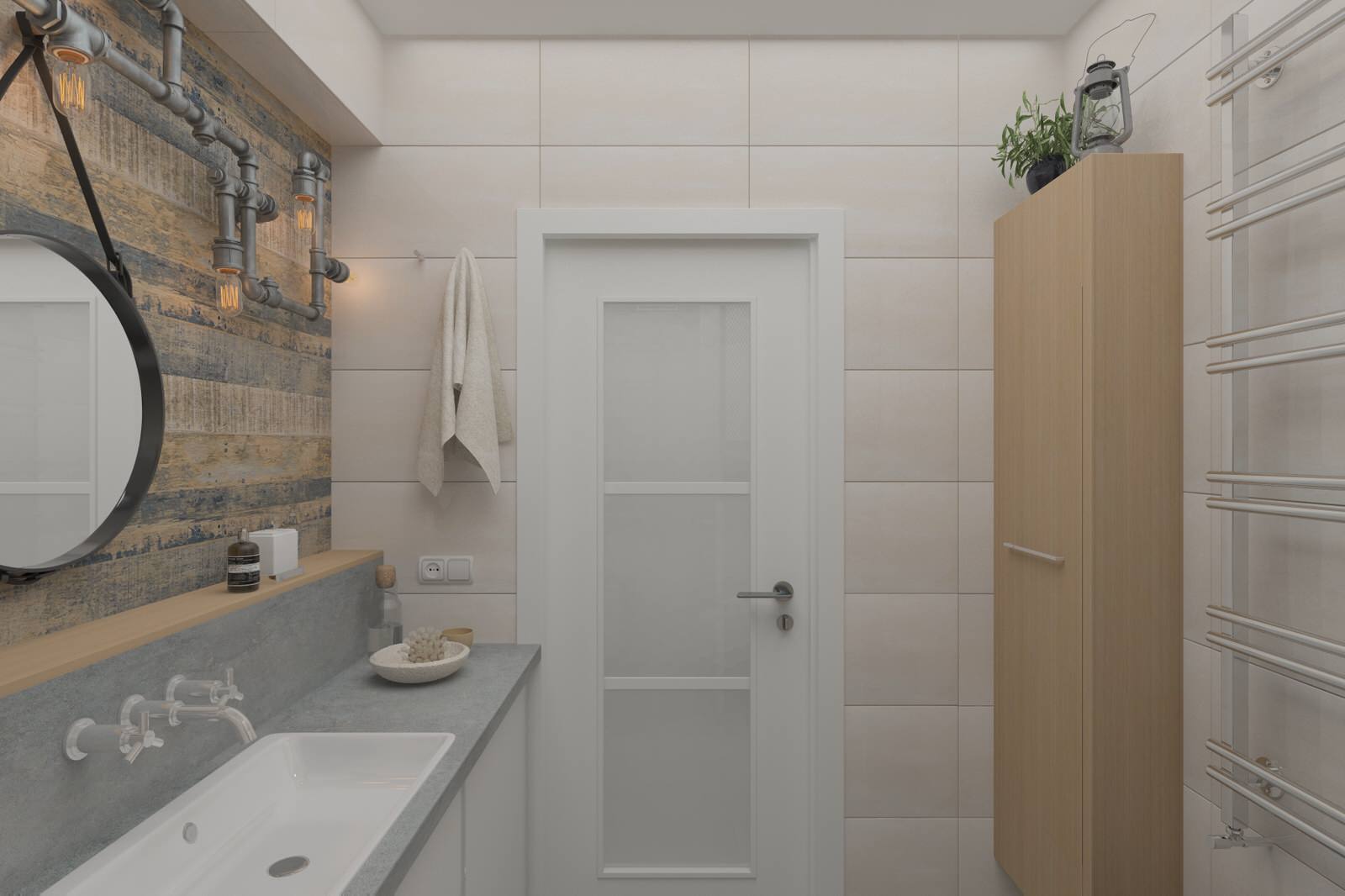 Ванная комната в стиле лофт