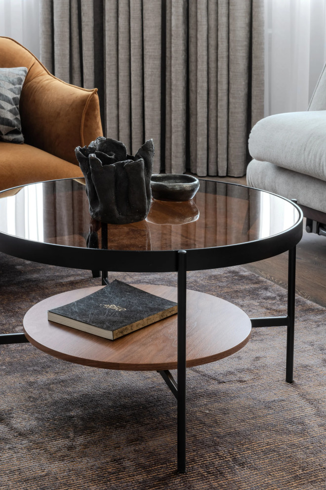 Квартира с оранжевым акцентом