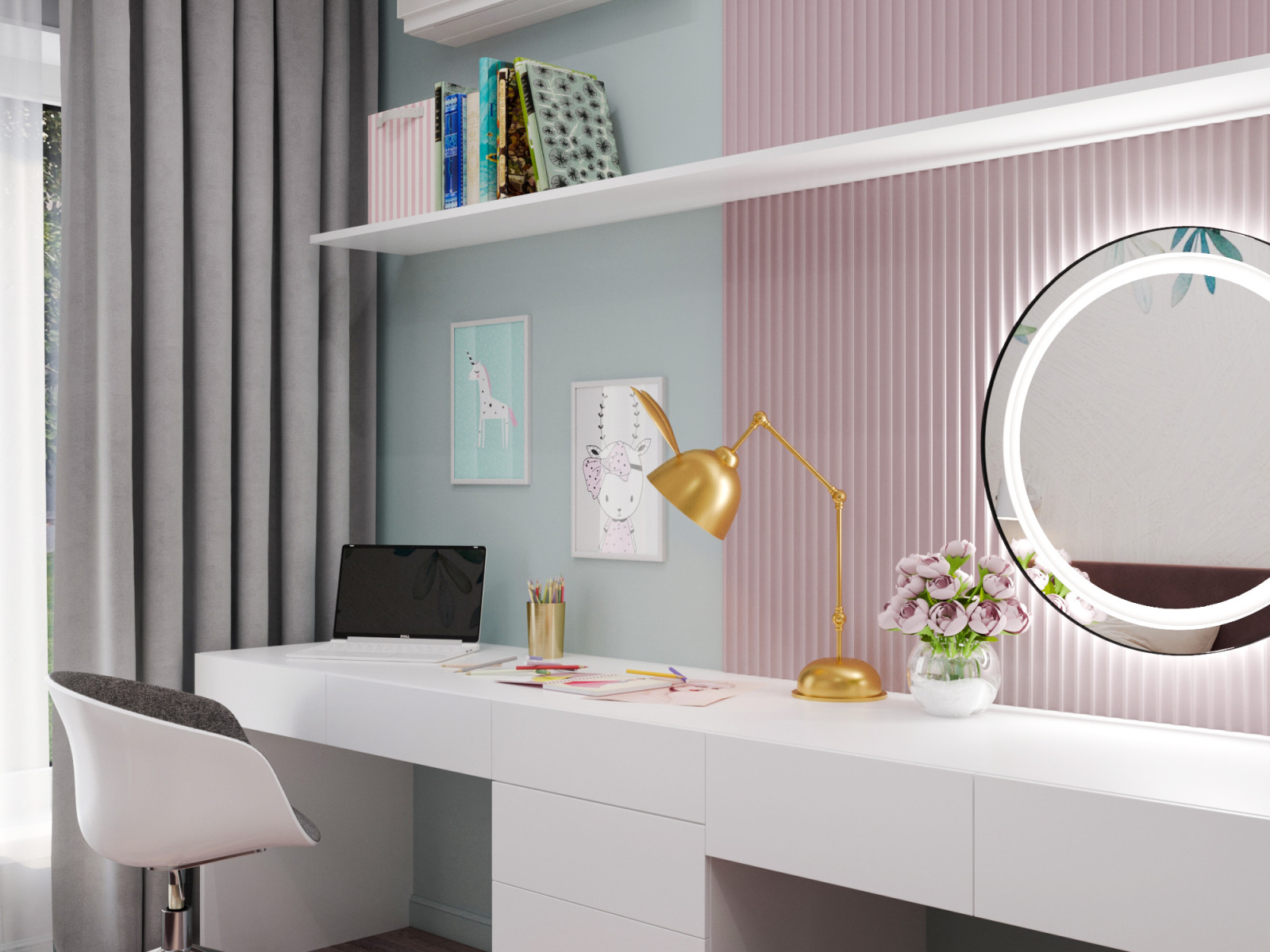 Детская для девочки в загородном доме. Кемеровская обл.