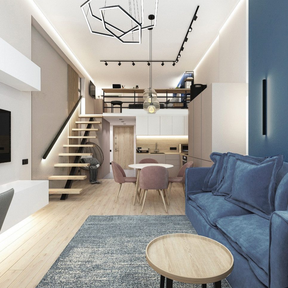 1к квартира с антресолью для молодой пары ЖК Сколково парк