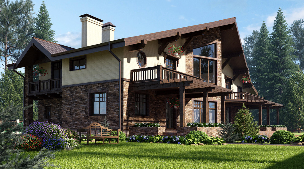 Проект дома 500 м2 в стиле шале