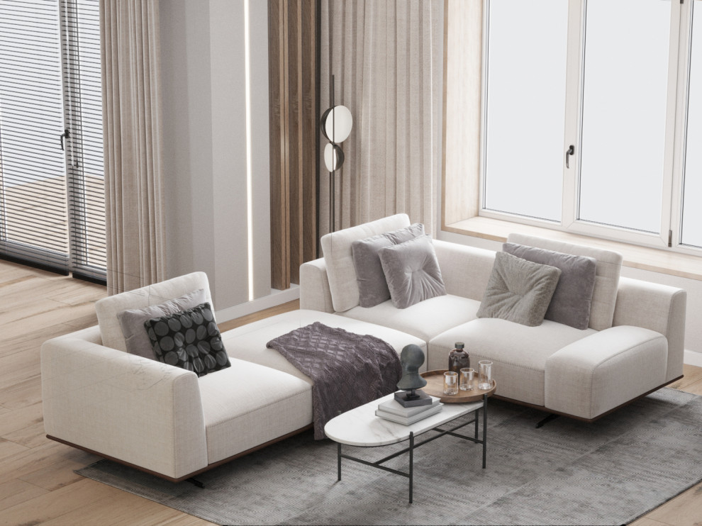 Гостиная, совмещенная с кухней