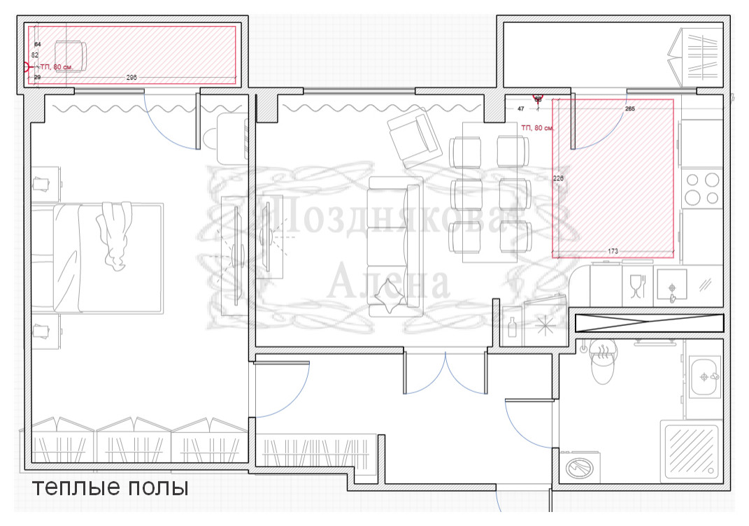 Планировка квартиры 50 м2