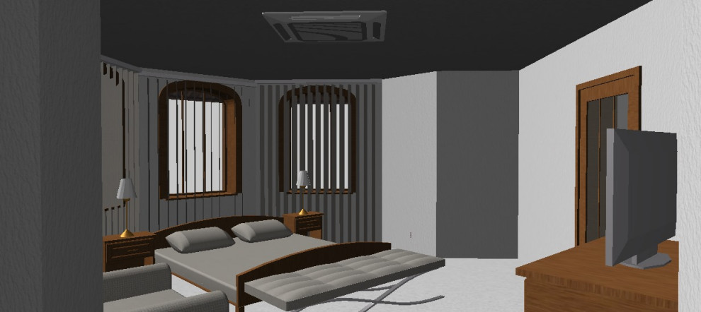 Хозяйская спальня на втором этаже.