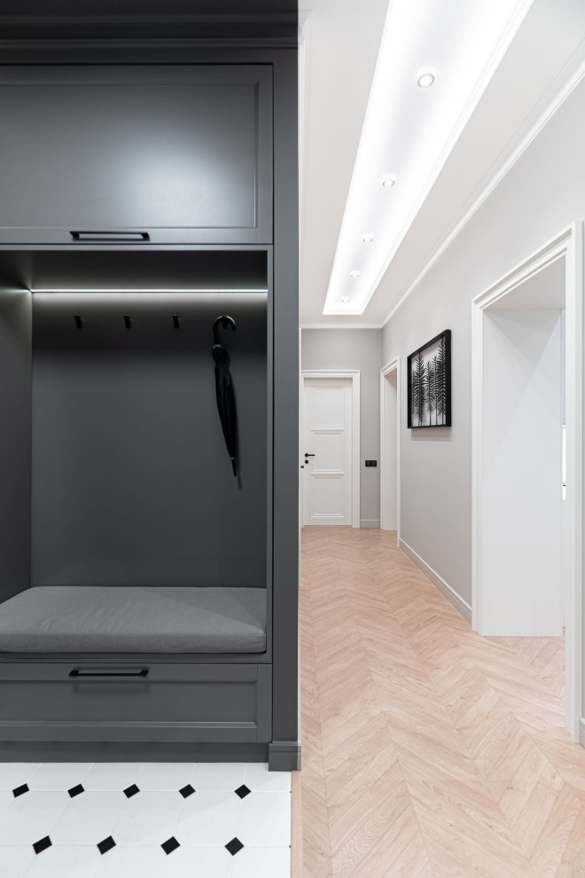 Холл и коридор разделение цветом