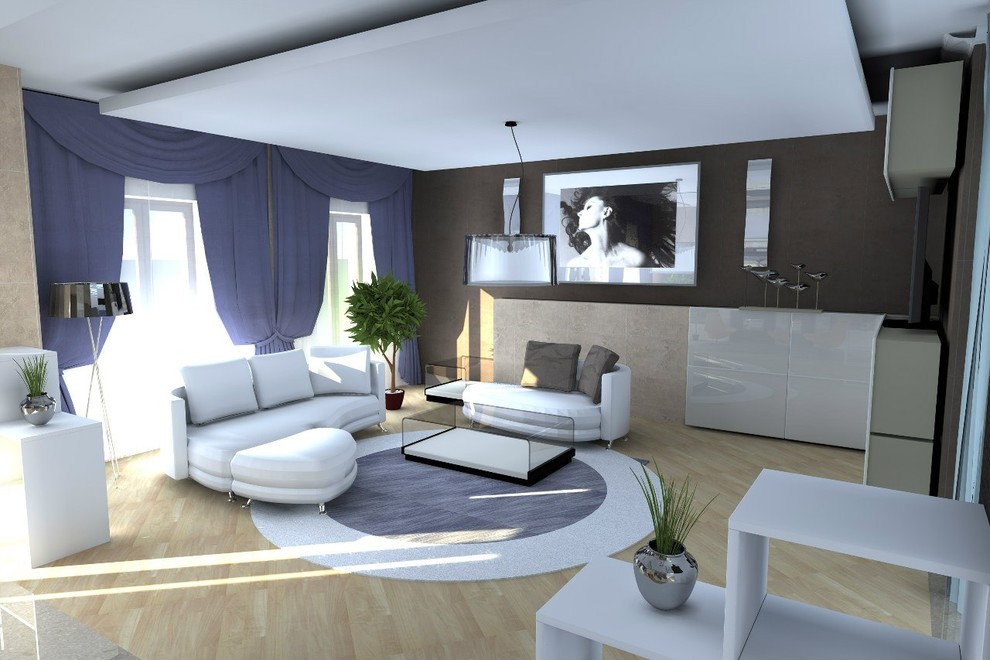 Обложка проекта: Гостиная-столовая