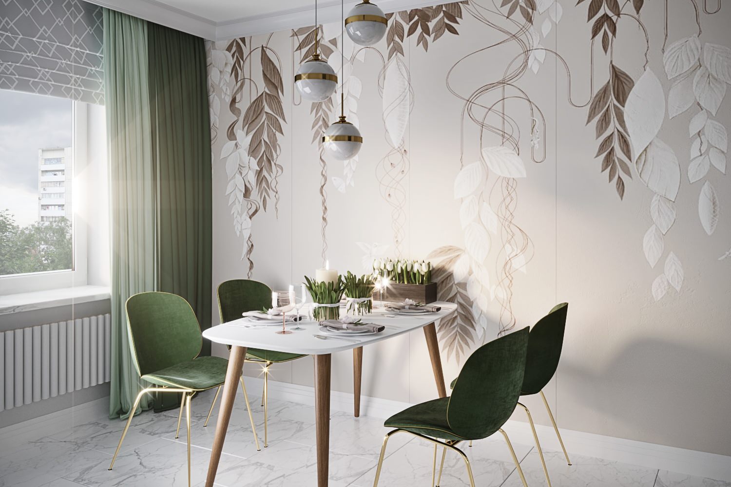 Обложка проекта: Кухня "Золото и изумруд"