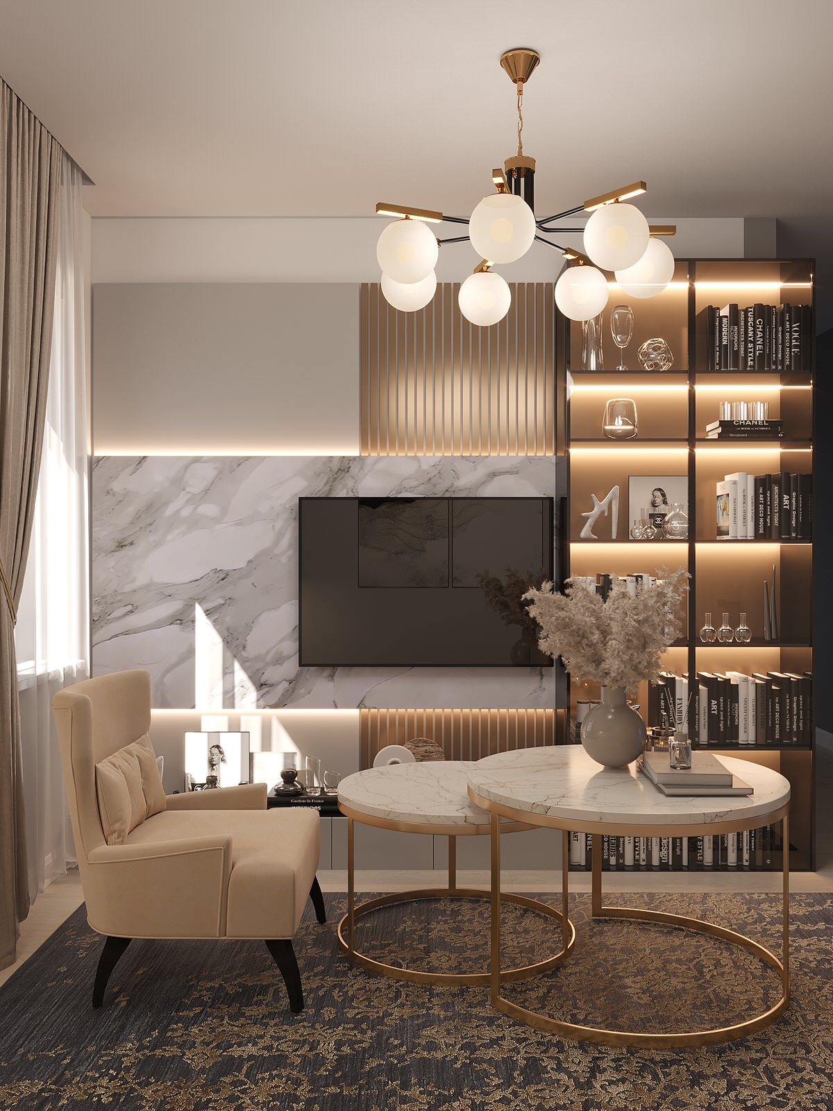 Кухня и гостиная в трешке