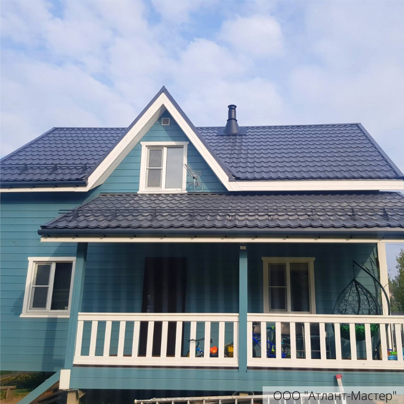 Монтаж водостока и снегозадержания