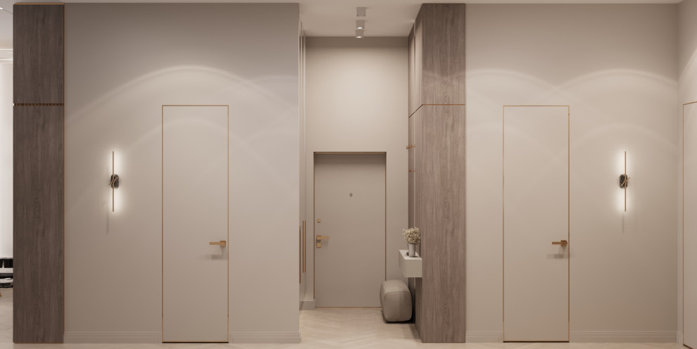 Прихожая-холл в квартире ЖК "Олимпика" г. Екатеринбург