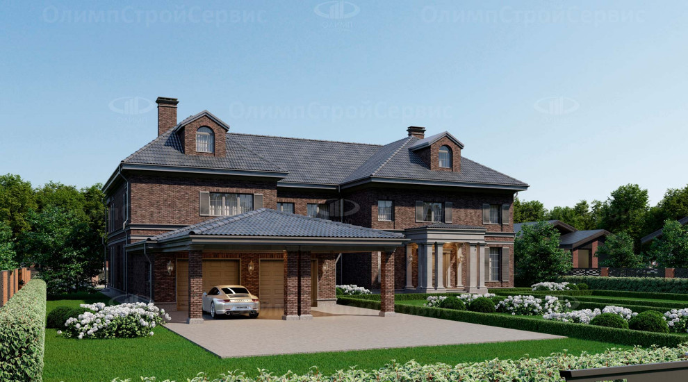 Двухэтажный дом «Дарвел» с мансардным этажом