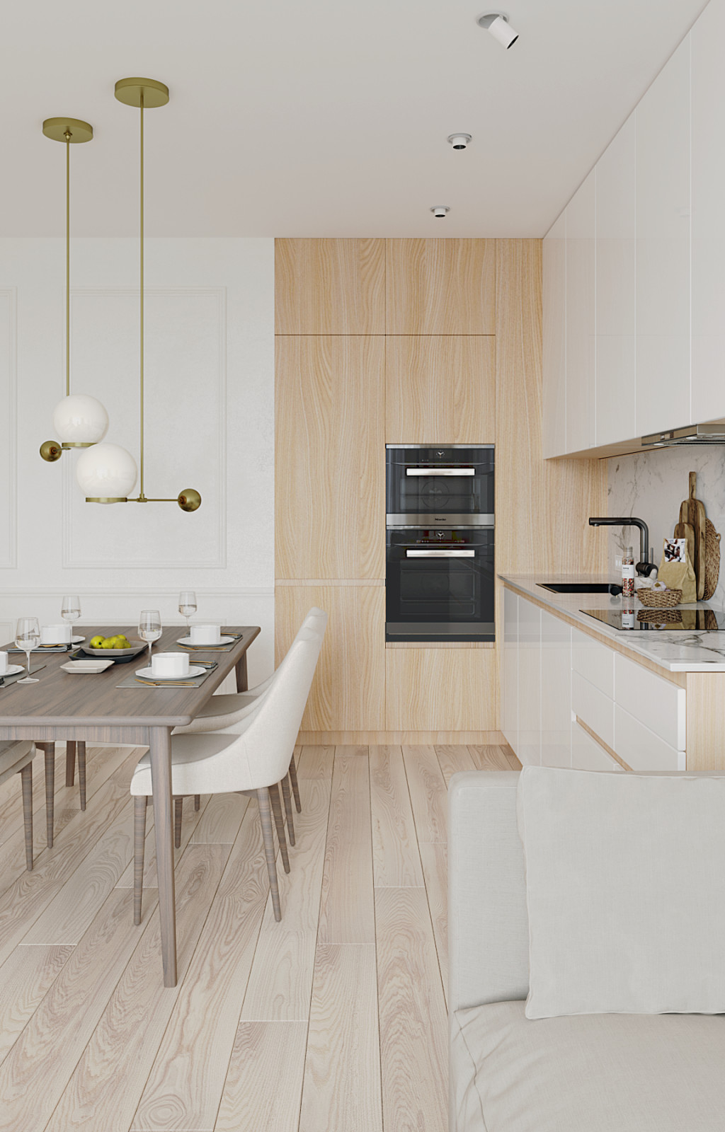 Трехкомнатная квартира в спокойных тонах