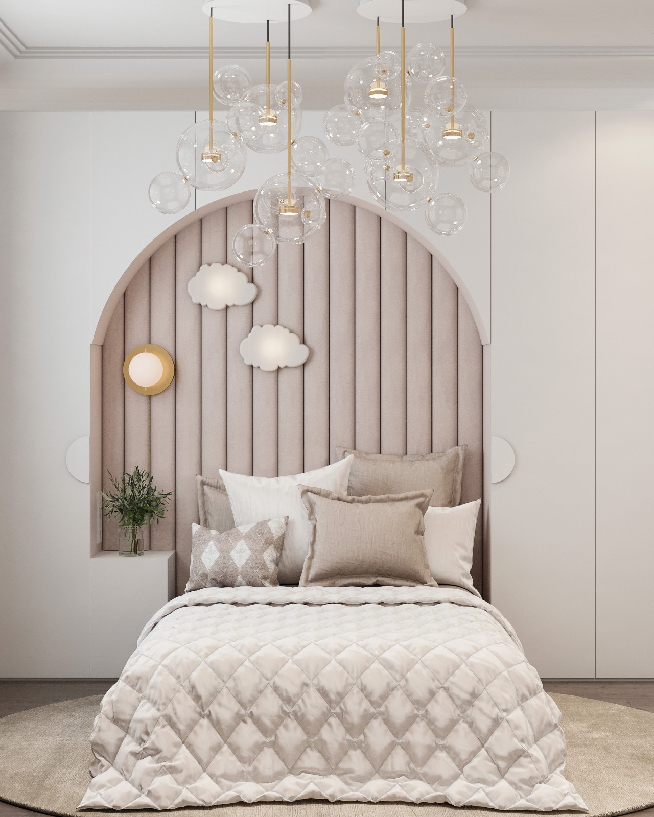 Квартира в стиле неоклассика, Мкр. «Бутово Парк», 68 кв.м.