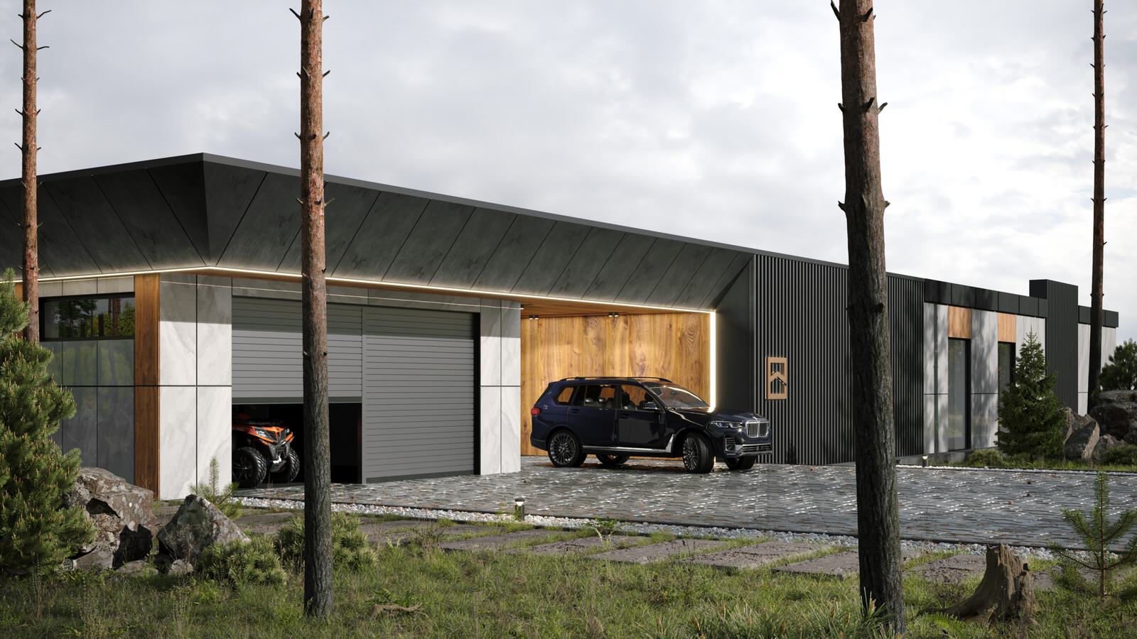 Дом на рельефе 550 м.кв