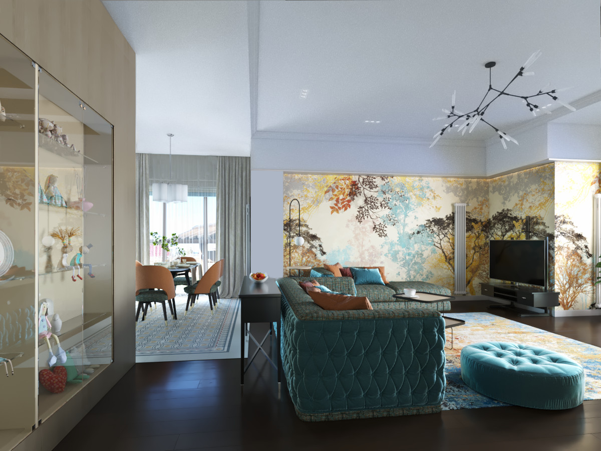 Обложка проекта: гостиная в частном доме "ДО" и "ПОСЛЕ"