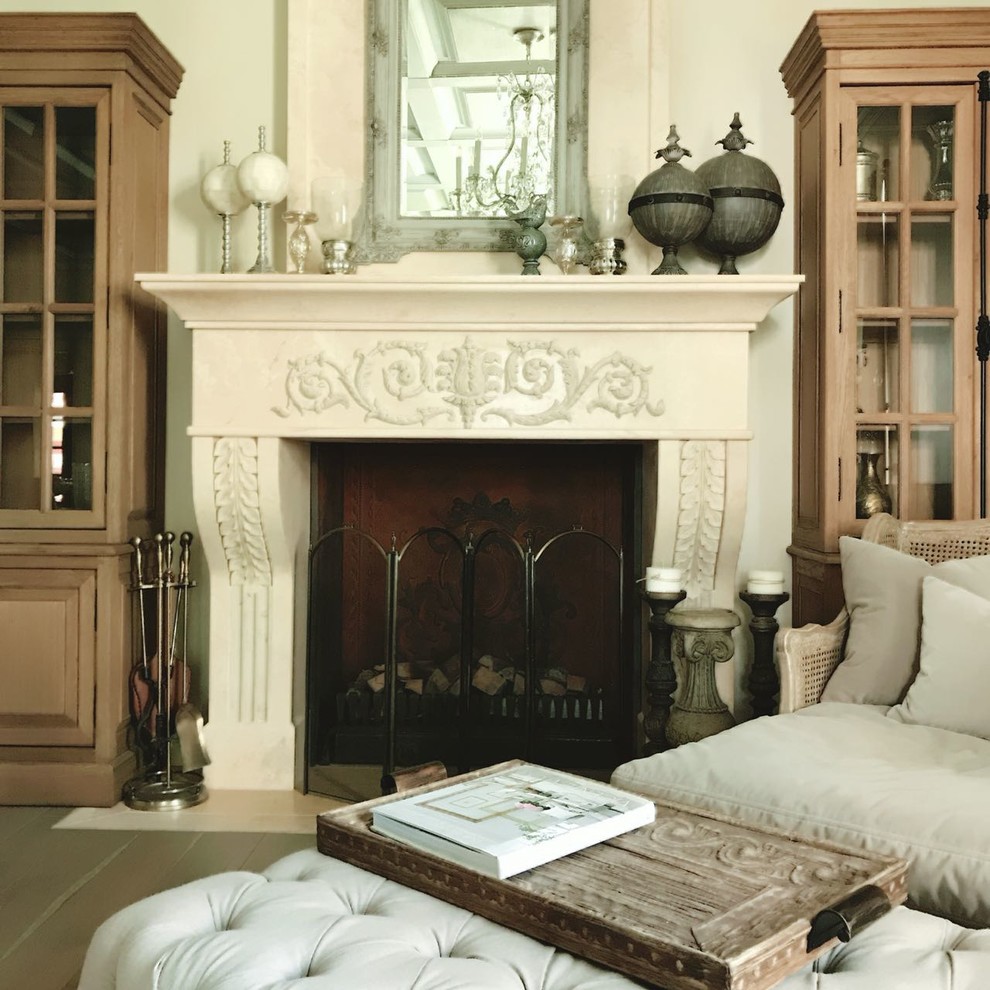 Дизайн-проект загородного дома, гостиная, столовая