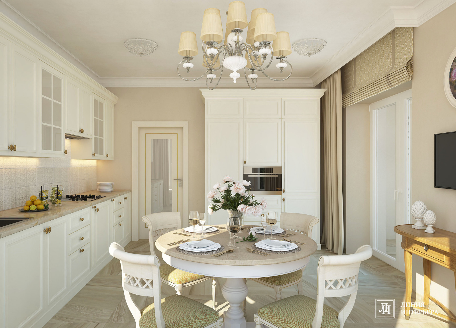 Загородный Дом в Подмосковье, классический интерьер