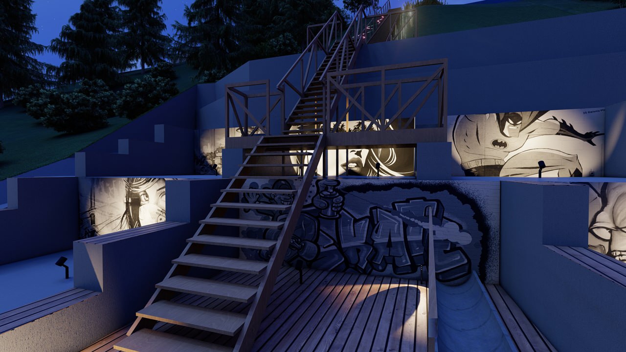 Спуск к воде возле реки