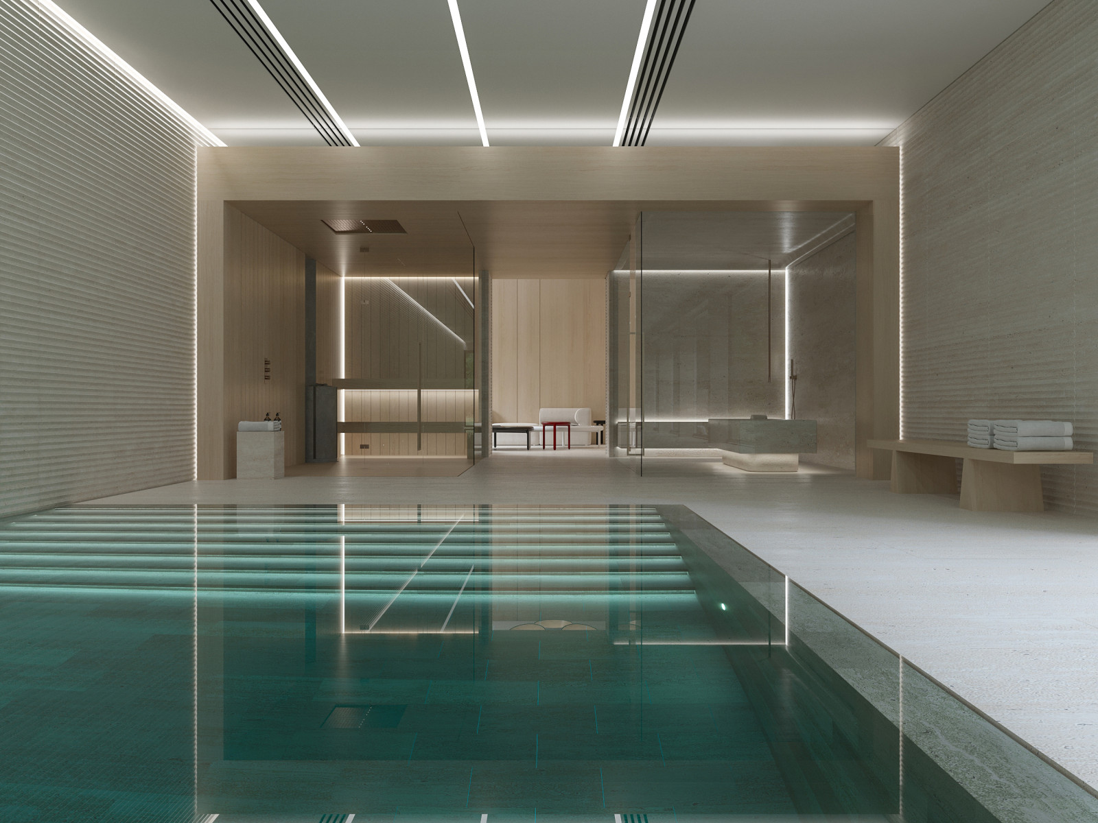 Интерьер СПА-2 в частной резиденции.