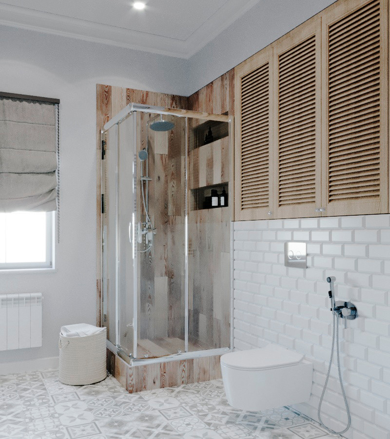 дизайн ванной комнаты в скандинавском стиле