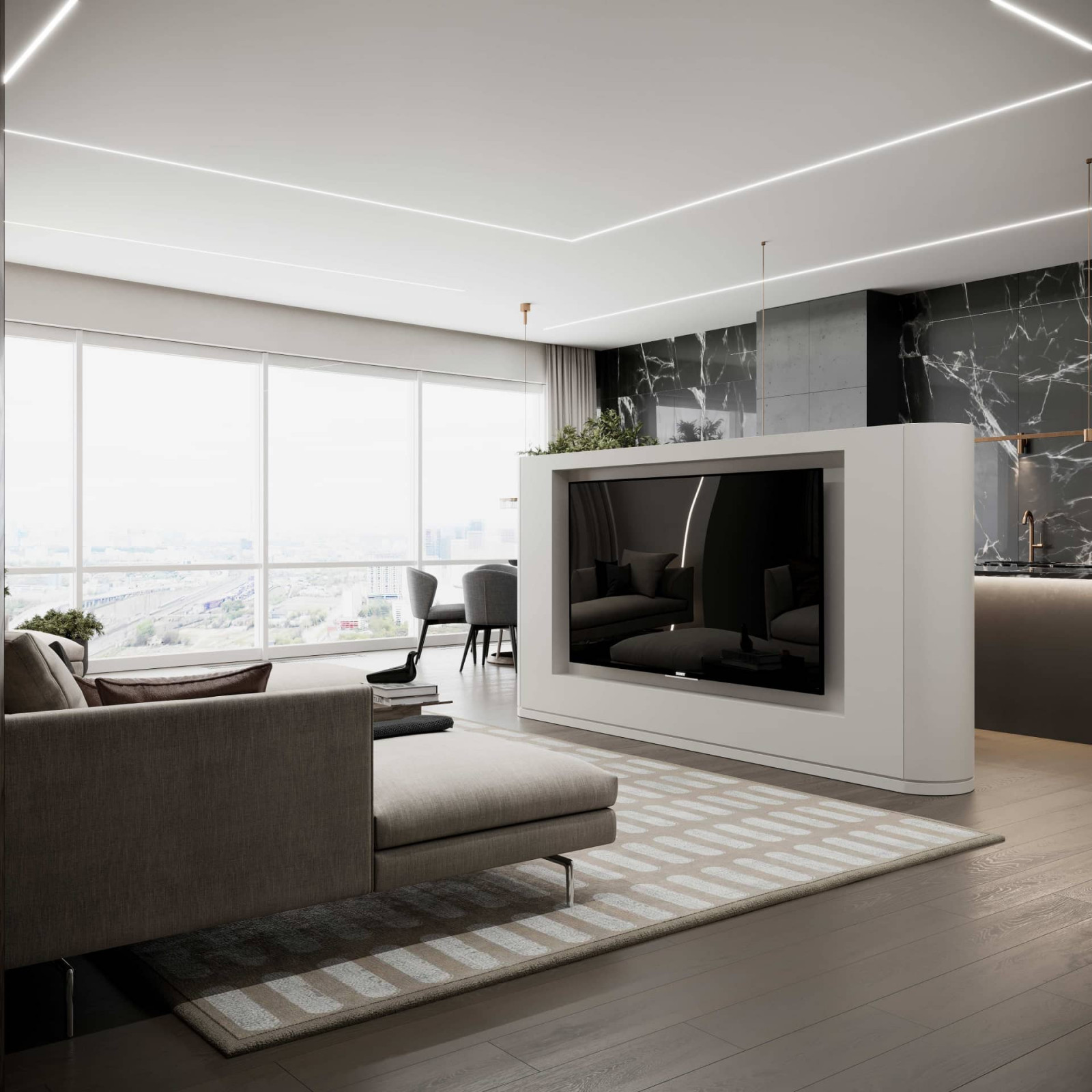 Дизайн и ремонт квартиры в ЖК «Кутузовская Ривьера» — Космос в городе