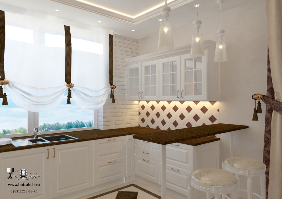 дизайн-проект кухни-гостиной в д. Кусаковка