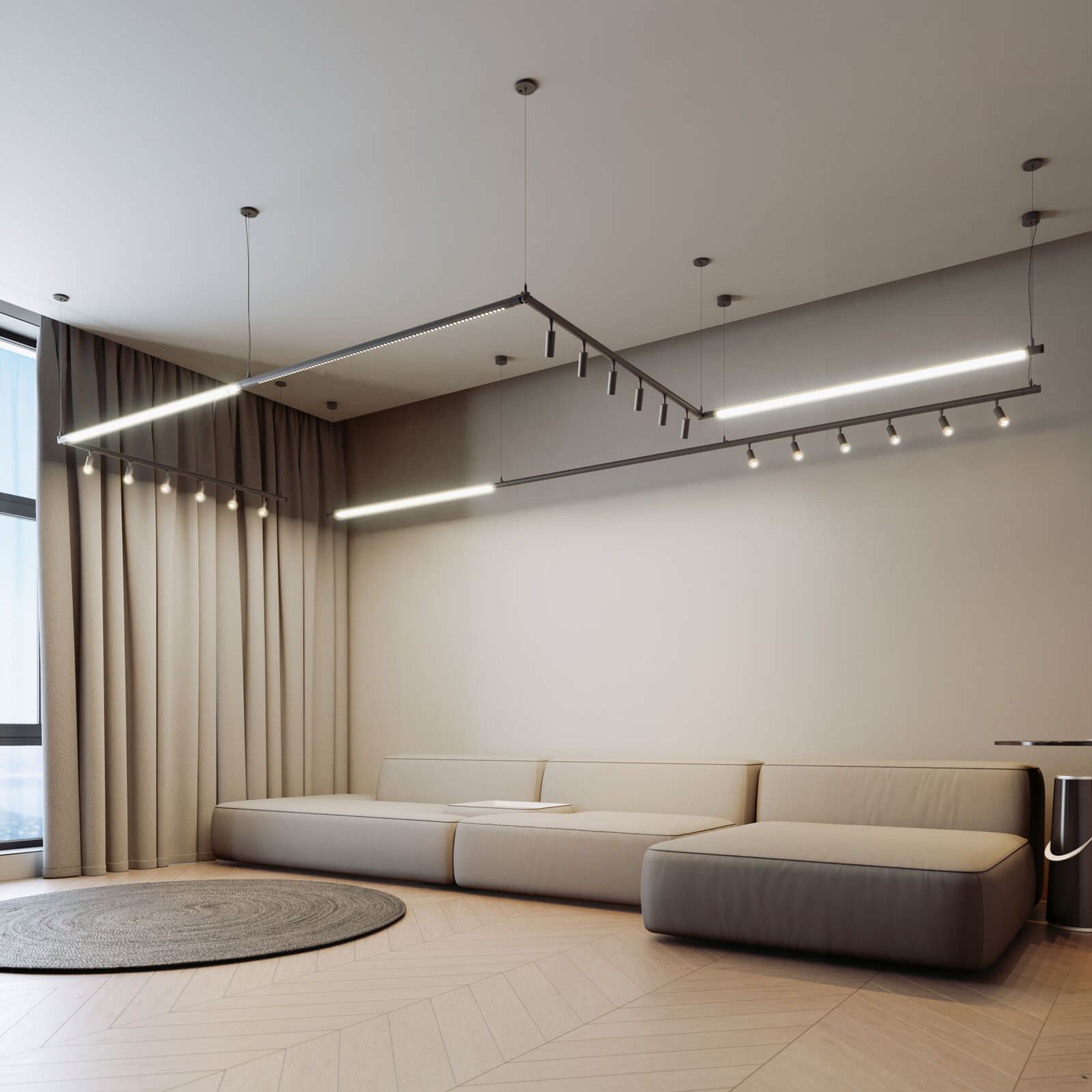 Module System Набор подвеса с вводом питания черный