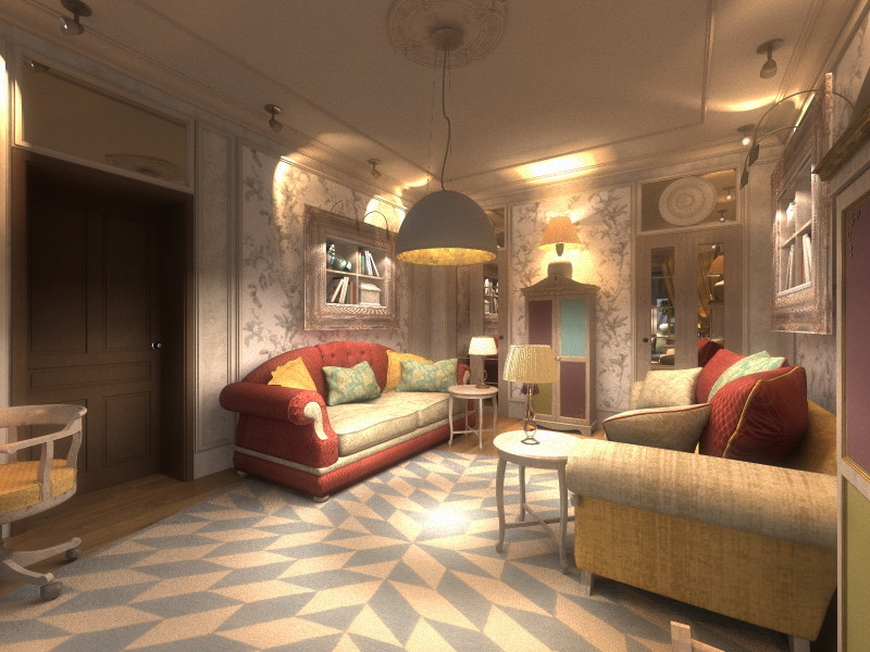 Интерьер квартиры на мансардном этаже