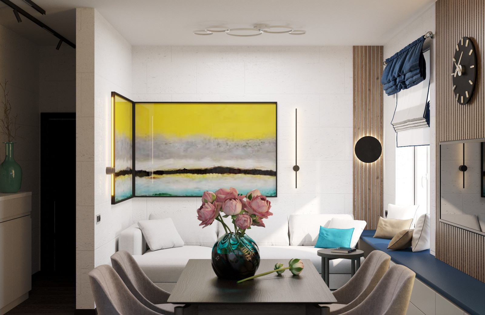 Обложка проекта: кухня-гостиная