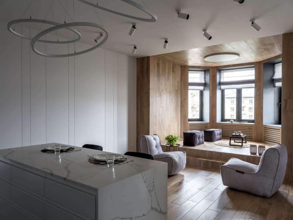 Дизайн трехкомнатной квартиры 100 кв.м. (студия Geometrium)