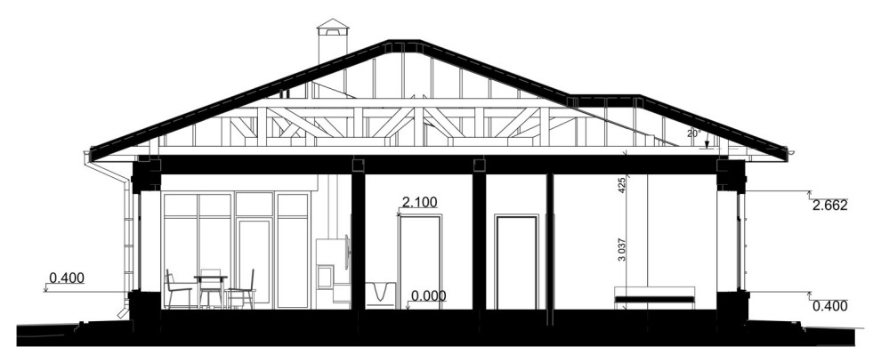 Проект одноэтажного дома 112 кв.м. в Московской области