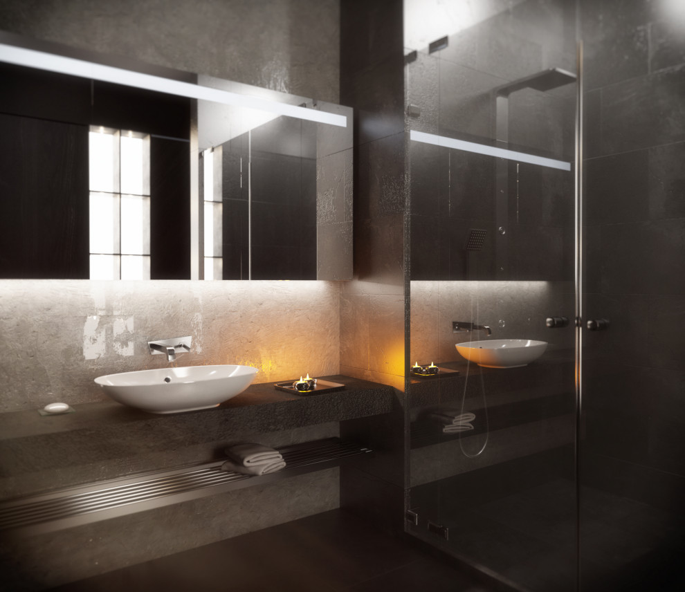 Легкий индустриальный лофт интерьер в «трешке».