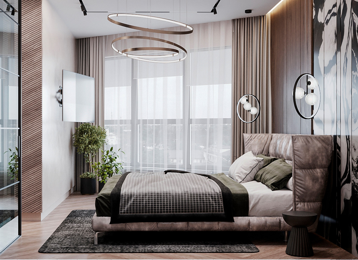Квартира в современном стиле в древесных тонах