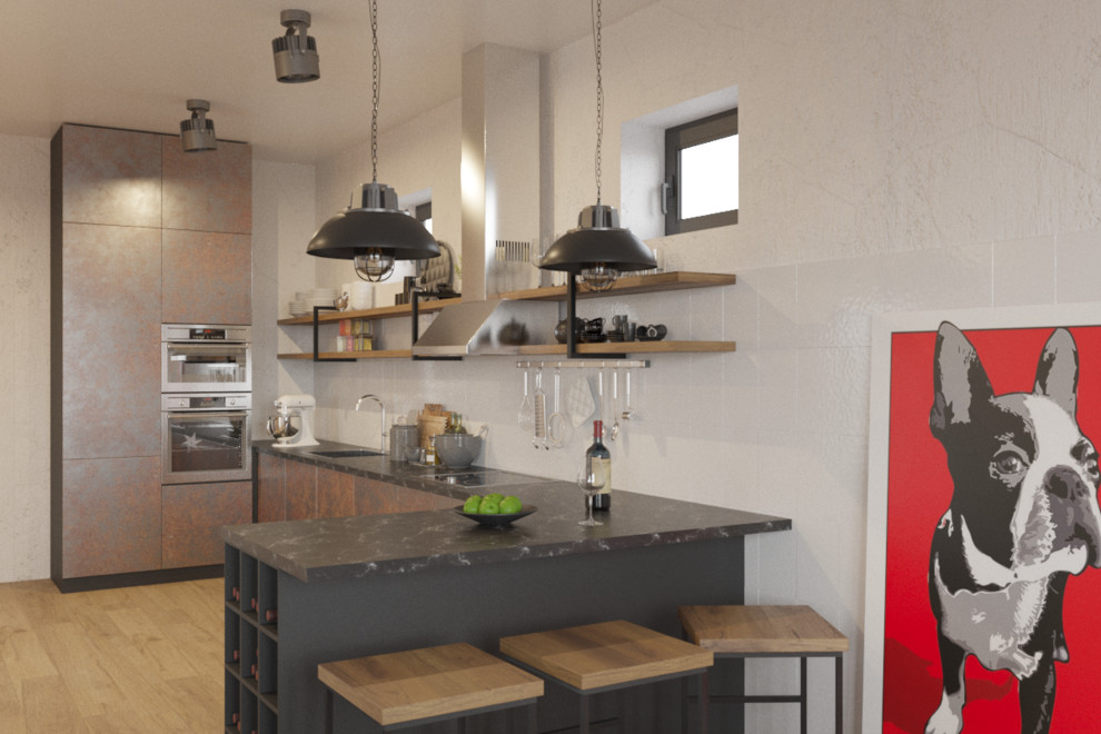 Переделка гараж в гостиную с кухней