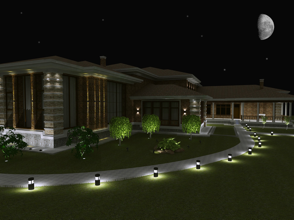 Освещение загородного комплекса