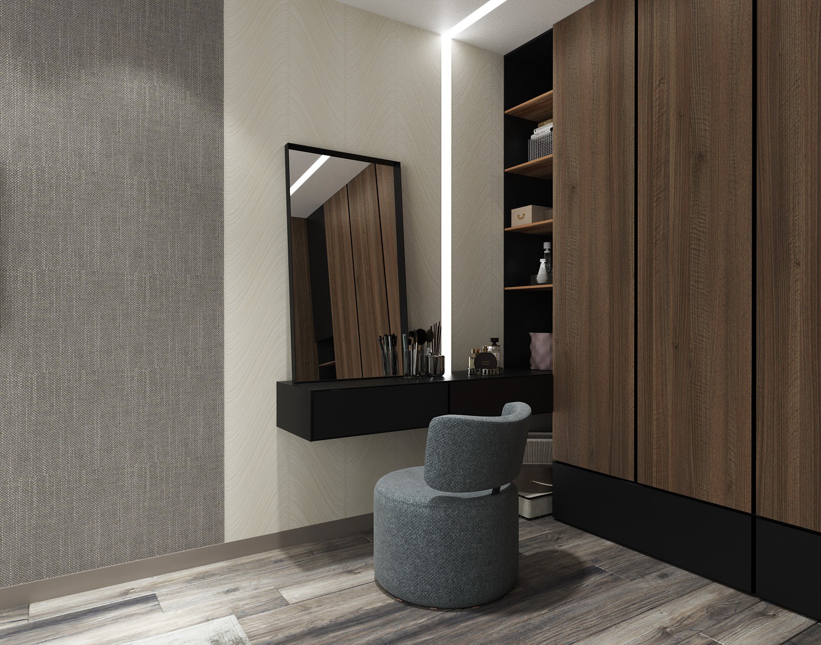 Квартира с "синими акцентами" для молодой семьи