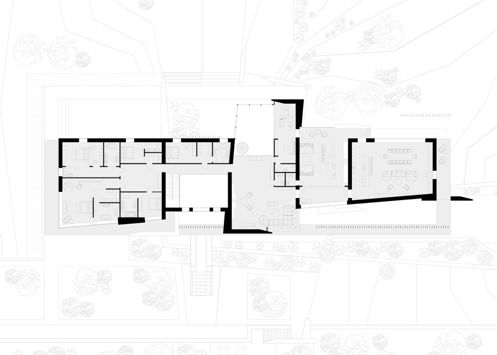 Дом парящий над рельефом 2700 м2