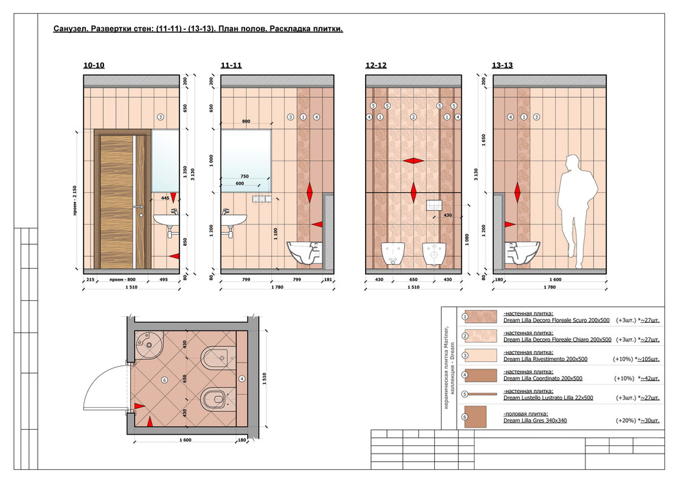 Развертки стен: примеры