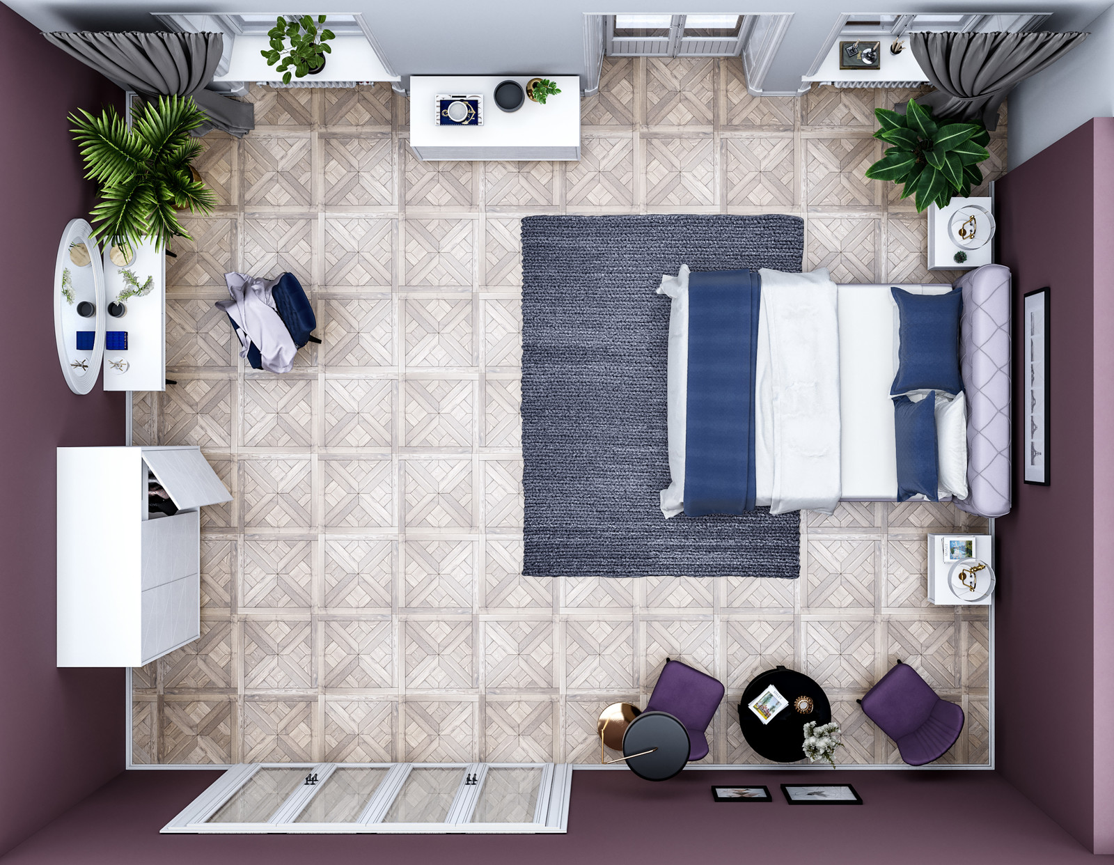 Продающая визуализация спальни для интернет магазина