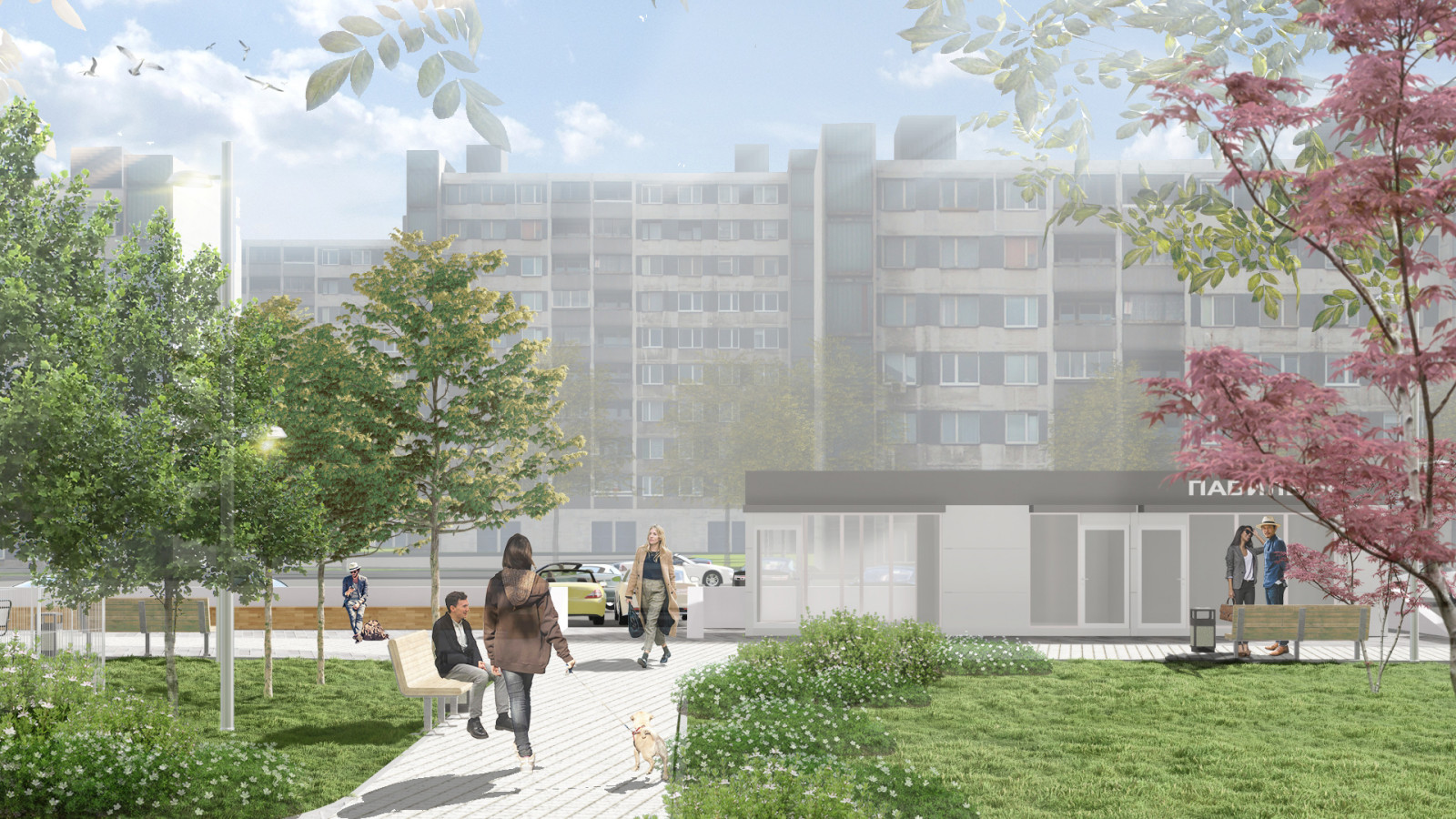 Благоустройство сквера в Краснооктябрьском районе г. Волгограда