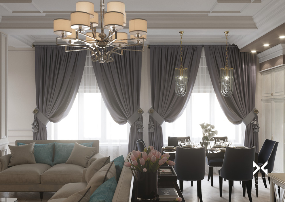 Квартира: "Элегантное спокойствие в неоклассическом стиле".
