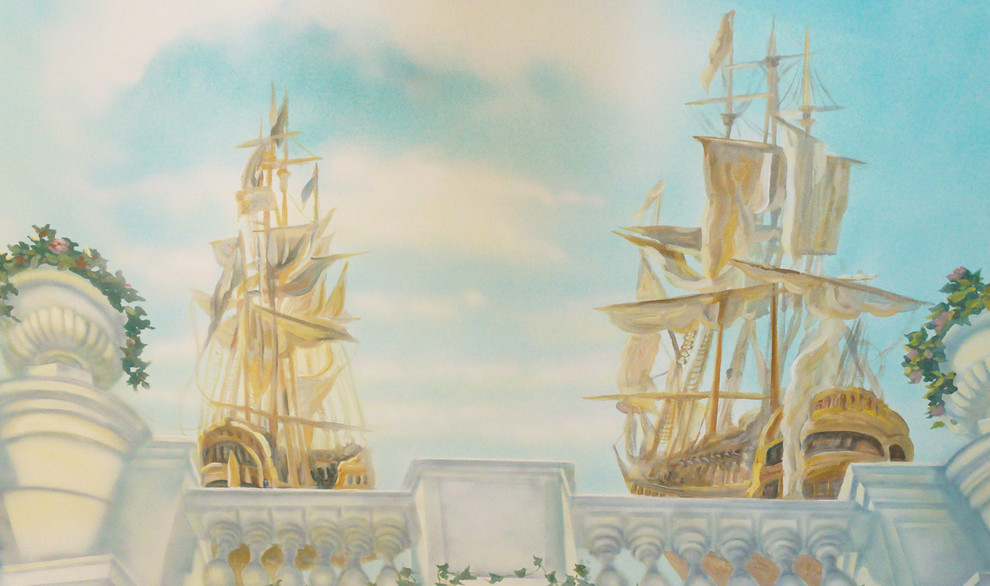 Роспись потолка в кабинете