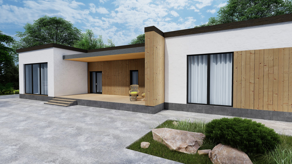 Индивидуальный одноэтажный жилой дом