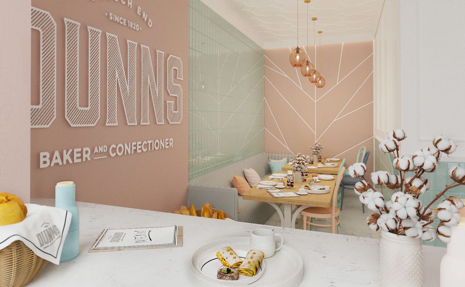 Обложка проекта: Проект интерьера семейной пекарни DUNNS